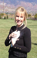 holding a dove